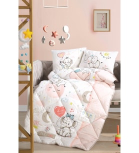 Clasy %100 Pamuk Ranforce Bebek Uyku Seti Sweet Dreams V1 Pudra
