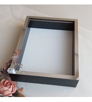 30x40 Cm Siyah-gümüş Fotoğraf Bölümsüz! İsimsiz Ledli! Gül Saklama Kutusu