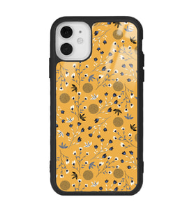iPhone 11 Uyumlu Sarı Bindanlı Tasarımlı Glossy Telefon Kılıfı
