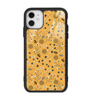 iPhone 11 Uyumlu Sarı Bindanlı Tasarımlı Glossy Telefon Kılıfı