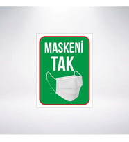 Maskeni Tak 21x28 Arkası Sticker
