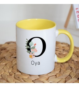 Kişiye Özel O Baş Harf ve İsimli Kupa Bardak