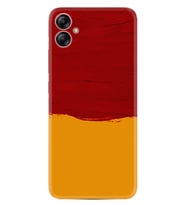 Samsung Galaxy A04E Kılıf Silikon Desen Özel Seri Sarı Kırmızı Boya 1708