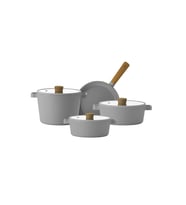 Neoflam Fika Gri Tencere Ve Tava Seti 7 Parça. D-NEOGS7
