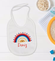 BK Kids Kişiye Özel İsimli Bebek Mama Önlüğü - Model 1