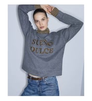 İpekyol Çift Parça Görünüm İşlemeli Gri Kadın Sweatshirt IW6260091121