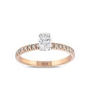 0.65 Karat Laboratuvar Pırlanta Oval Tektaş Yüzük - HRD Sertifikalı