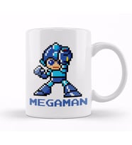 Mega Man Pixel Character Kupa Bardak Porselen