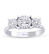 0.25 Ct. Üç Taş Pırlanta Yüzük