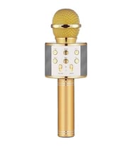 Usbatf Sd Kart+3.5 MM Giriş Bluetooth Karaoke Mikrofonu Gold