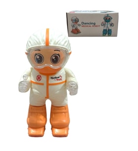 Robot Pilli Işıklı Sesli Müzikli Patenli Kayan Medical Robot Oyuncak 18 CM