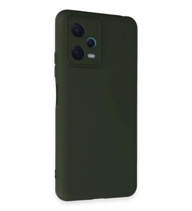 Redmi Note 12 5G Kılıf Nano içi Kadife Silikon - Koyu Yeşil