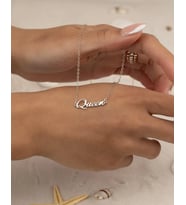 Kişiye Özel Queen Yazı Kolye 925K Gümüş