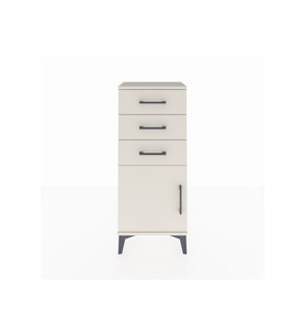 Arges Komodin Tek Raflı 3 Çekmeceli Tek Kapaklı 44x30x106 Aytaşı-Aytaşı