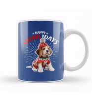 Happy Howlidays Dog Christmas Kupa Bardak Porselen