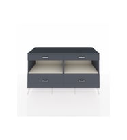 Kronos Konsol 2 Raflı 4 Çekmeceli  176x59x99 Antrasit-Aytaşı/Antrasit