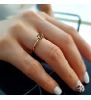 14k Altın Smoky Quartz Taşlı Yüzük