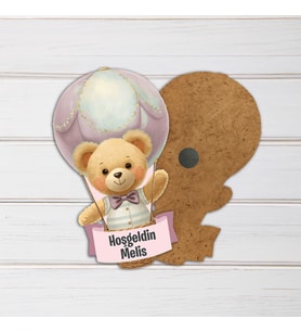 Kişiye Özel Tasarım Ayıcık Baskılı Bebek Magnet (10 Adet)