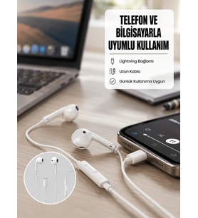 Yüksek Ses Kaliteli Mikrofonlu Kablolu Kulak İçi Kulaklık Yeni Nesil