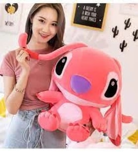 Stitch Peluş Oyuncak 55 cm – Büyük Boy Sevimli Peluş Karakter (Pembe)