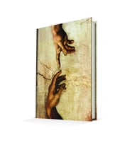 DEFFTER ART OF WORLD /MICHELANGELO - CREATION OF ADAM SERT KAPAK A5 ÇİZGİLİ DEFTER