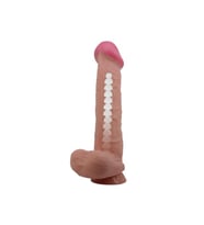 26 cm Kıkırdak Yapılı Çift Katmanlı Gerçekçi Melez Dildo Penis