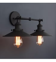RİOLİGHT RETRO MAFSALLI HAREKETLİ BAŞLIK METAL APLİK (Siyah - Beyaz)