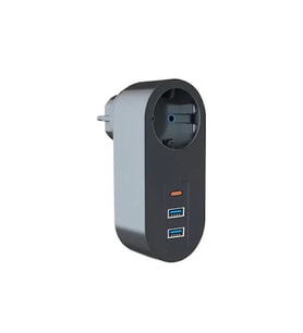 Tekli Akım Korumalı 2 Adet USB 1 Adet Type-C Girişli Priz 3400