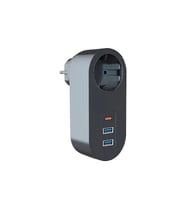 Tekli Akım Korumalı 2 Adet USB 1 Adet Type-C Girişli Priz 3400
