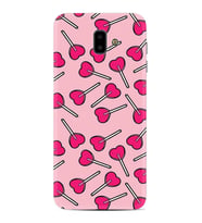Samsung J6 Plus J7 Prime J7 Pro M20 Kılıf Desenli Silikon Heart Lollipop 1414