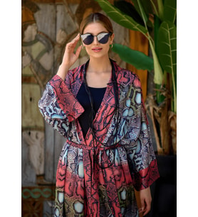 Yılan Desen Kimono (Karışık)