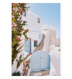 Santorini Viii / Yunanistan Tablo Ahşap Poster Dekoratif