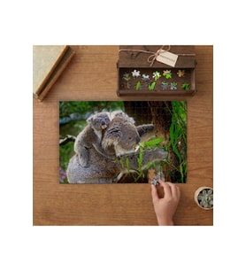 Anne Koala ve Yavrusu Tasarımı 240 parça Ahşap Puzzle Ahşap Kutuda MP02603