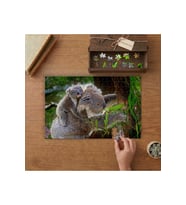 Anne Koala ve Yavrusu Tasarımı 240 parça Ahşap Puzzle Ahşap Kutuda MP02603