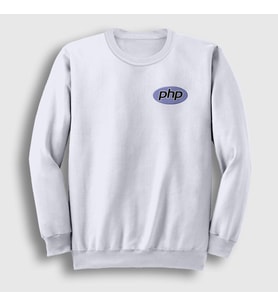 Presmono Unisex Beyaz Php Coder Programmer Developer Yazılımcı Sweatshirt 337539tt (Beyaz)