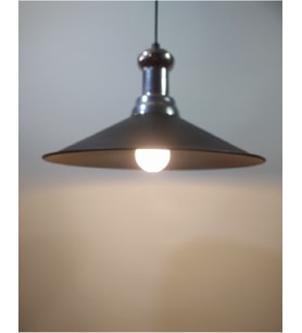 RİOLİGHT RETRO TEKLİ METAL SARKIT AVİZE ŞAPKA ÇAPI: 40CM (Siyah)