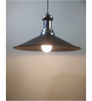 RİOLİGHT RETRO TEKLİ METAL SARKIT AVİZE ŞAPKA ÇAPI: 40CM (Siyah)