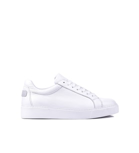 Shoetyle - Hakiki Deri Beyaz Renk Erkek Sneaker - 250-1400