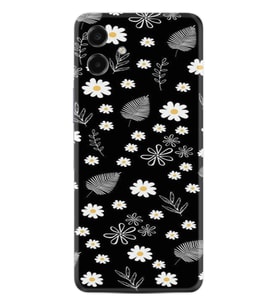 Samsung Galaxy A07 (SM-A075F) Kılıf Boutique Baskılı Resimli Papatyalar ve Yaprak Pcode -078