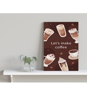 BK Home Coffee Tasarımlı Kanvas Tablo-31