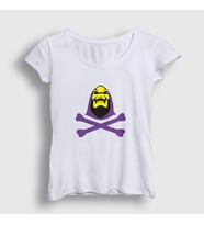 Presmono Kadın Beyaz Skeletor İskeletor He Man T-Shirt 434037tt (Beyaz)