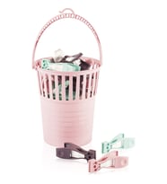 Urve Çamaşır Mandalı Plastik 15 Li Sepetli UR-3278 3184 (Çok Renkli)