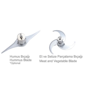 Bosfor 20 Lt Standart Model Et-Sebze Parçalama (Zırh Kıyma) ve Humus Makinesi (Gri)