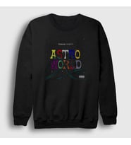 Presmono Unisex Siyah Roller Coaster Astroworld Travis Scott Sweatshirt 43074tt