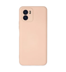 Vivo Y15s Kılıf Nano İçi Kadife Silikon - Pudra