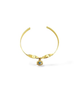 Göz Charm Kıvrımlı Çelik Kelepçe