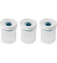 Zwilling Fresh & Save Cube Vakumlu Saklama Kabı Set, Xs, 3 Parça, Şeffaf Akdeniz Mavisi (Çok Renkli)