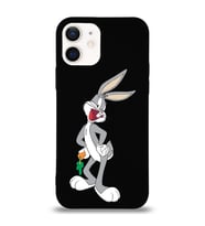 Apple iPhone 12 Mini  Lansman Kılıf Bugs Bunny Tasarımlı Altı Kapalı İçi Kadife Kaplı  Kapak (Şeffaf)