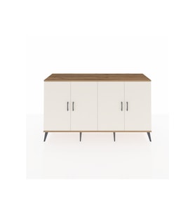 Kronos Konsol 6 Raflı 4 Kapaklı 176x59x99 Çam-Aytaşı/Antrasit