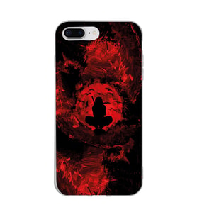 Iphone 7 PLUS - 8 PLUS Uyumlu İtachi Uchiha Tasarımlı Şeffaf Telefon Kılıfı